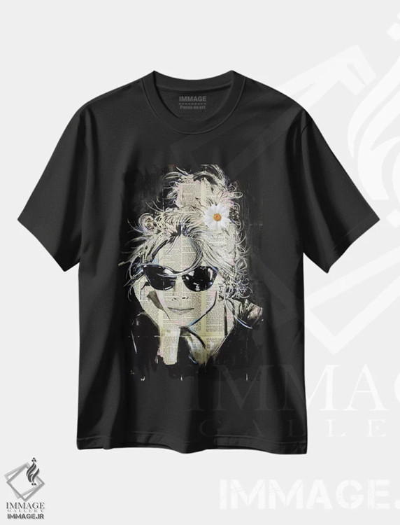 تیشرت مشکی طرح دار امیدوارم ناراحت نشوی، هنر فاخر معاصر اثر لوی جوور | فروشگاه ایماژ