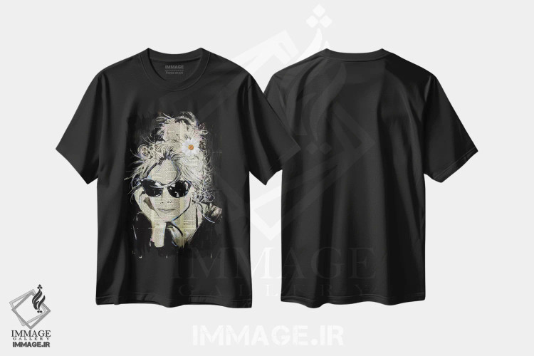 تیشرت مشکی طرح دار امیدوارم ناراحت نشوی، هنر فاخر معاصر اثر لوی جوور | فروشگاه ایماژ