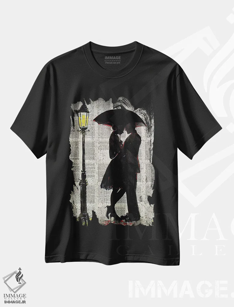 تیشرت مشکی طرح دار در شبی مانند این، هنر فاخر معاصر اثر لوی جوور | فروشگاه ایماژ
