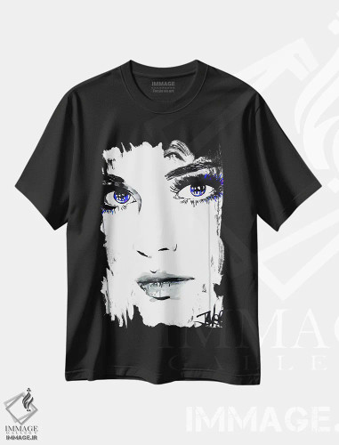 تیشرت مشکی طرح دار سمت راست ۲، هنر فاخر معاصر اثر لوی جوور | فروشگاه ایماژ
