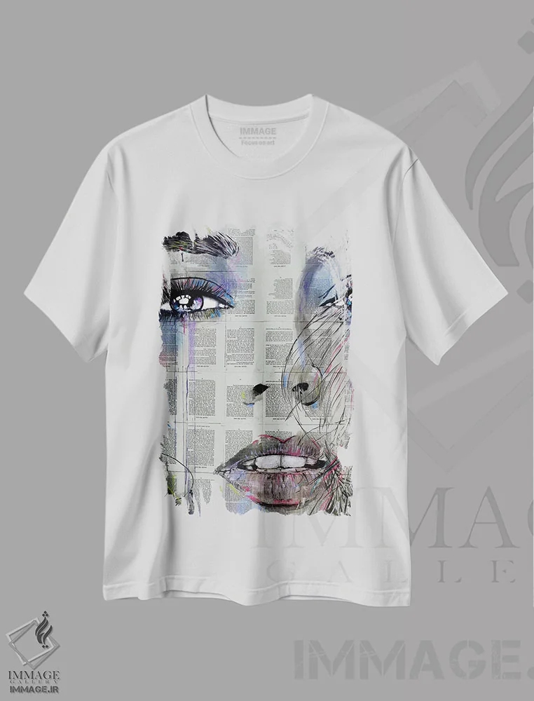 تیشرت سفید طرح دار خون سیر/امیدوار، هنر فاخر معاصر اثر لوی جوور | فروشگاه ایماژ