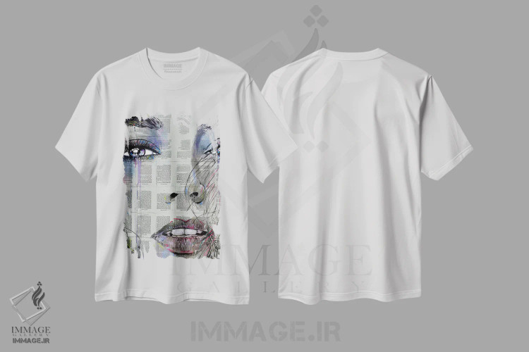 تیشرت سفید طرح دار خون سیر/امیدوار، هنر فاخر معاصر اثر لوی جوور | فروشگاه ایماژ