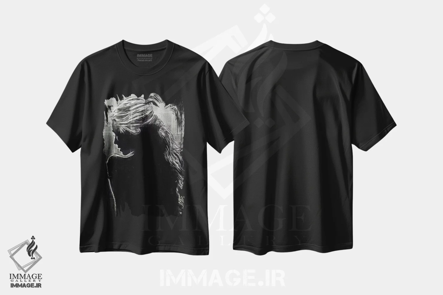 تیشرت مشکی طرح دار هماهنگ خجالتی، هنر تزئینی سیاه و سفید اثر لوی جوور | immage.ir