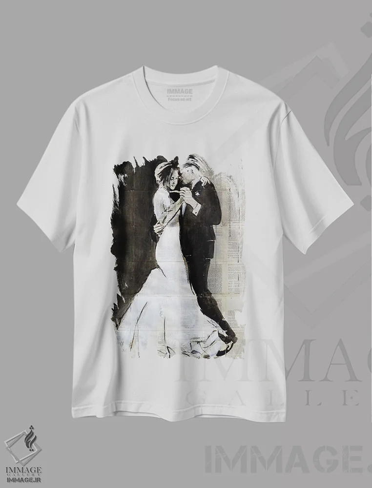 تیشرت سفید طرح دار رقص، هنر فاخر معاصر اثر لوی جوور | immage.ir