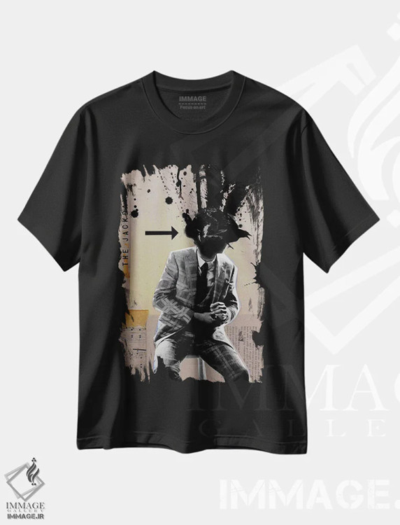 تیشرت مشکی طرح دار ذهن من کجاست، هنر فاخر معاصر اثر لوی جوور | immage.ir