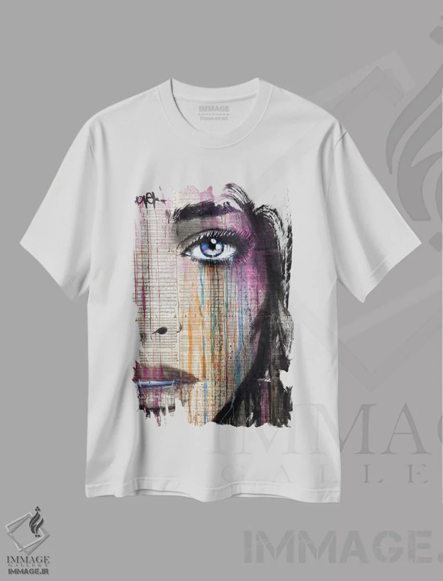 تیشرت سفید طرح دار آرتمیس، هنر فاخر معاصر اثر لوی جوور | فروشگاه ایماژ