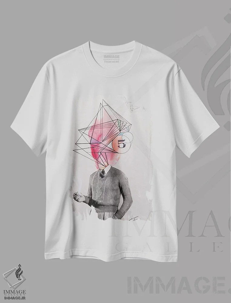 تیشرت سفید طرح دار معمار، هنر فاخر معاصر اثر لوی جوور | فروشگاه ایماژ