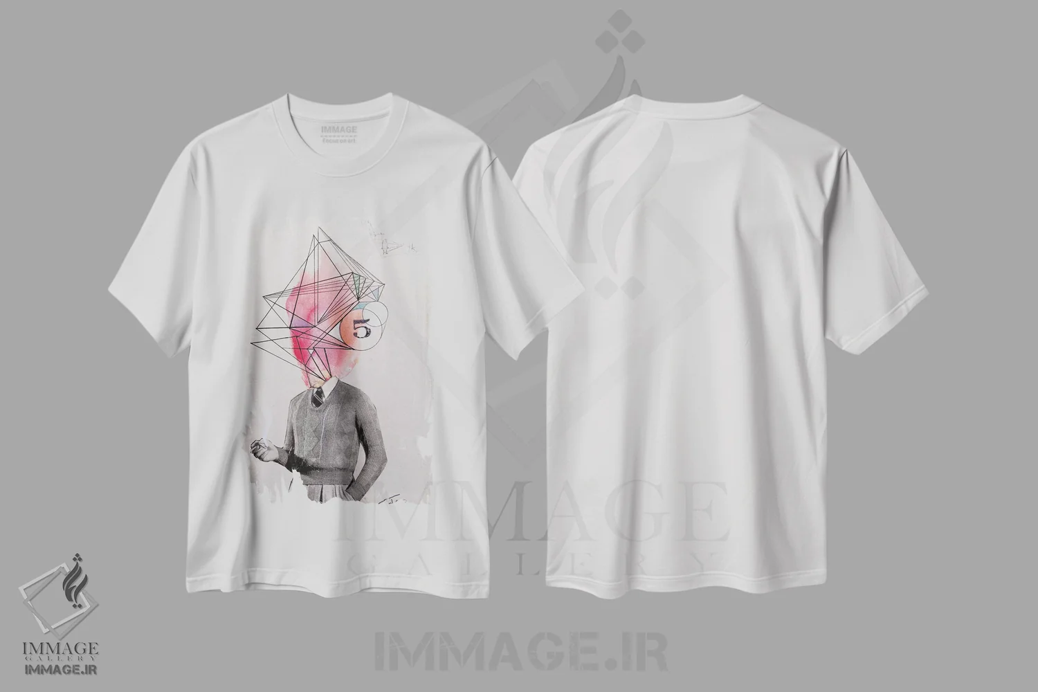 تیشرت سفید طرح دار معمار، هنر فاخر معاصر اثر لوی جوور | فروشگاه ایماژ