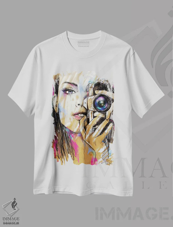 تیشرت سفید طرح دار توالی، هنر فاخر معاصر اثر لوی جوور | فروشگاه ایماژ