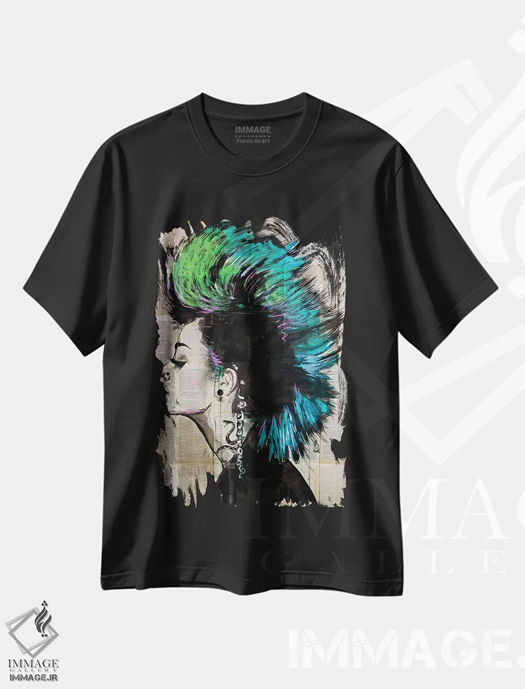 تیشرت مشکی طرح دار زیرزمینی، هنر فاخر معاصر اثر لوی جوور | immage.ir