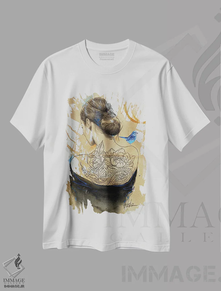 تیشرت سفید طرح دار امید شکل می گیرد، هنر فاخر معاصر اثر لوی جوور | immage.ir