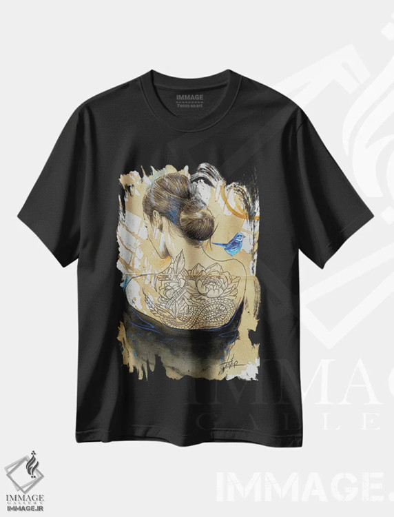 تیشرت مشکی طرح دار امید شکل می گیرد، هنر فاخر معاصر اثر لوی جوور | فروشگاه ایماژ
