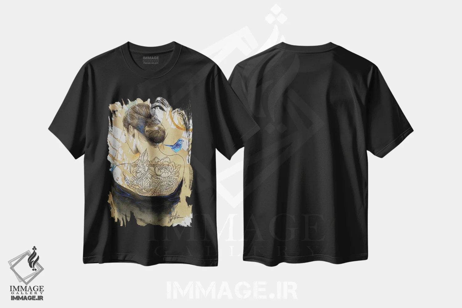 تیشرت مشکی طرح دار امید شکل می گیرد، هنر فاخر معاصر اثر لوی جوور | فروشگاه ایماژ