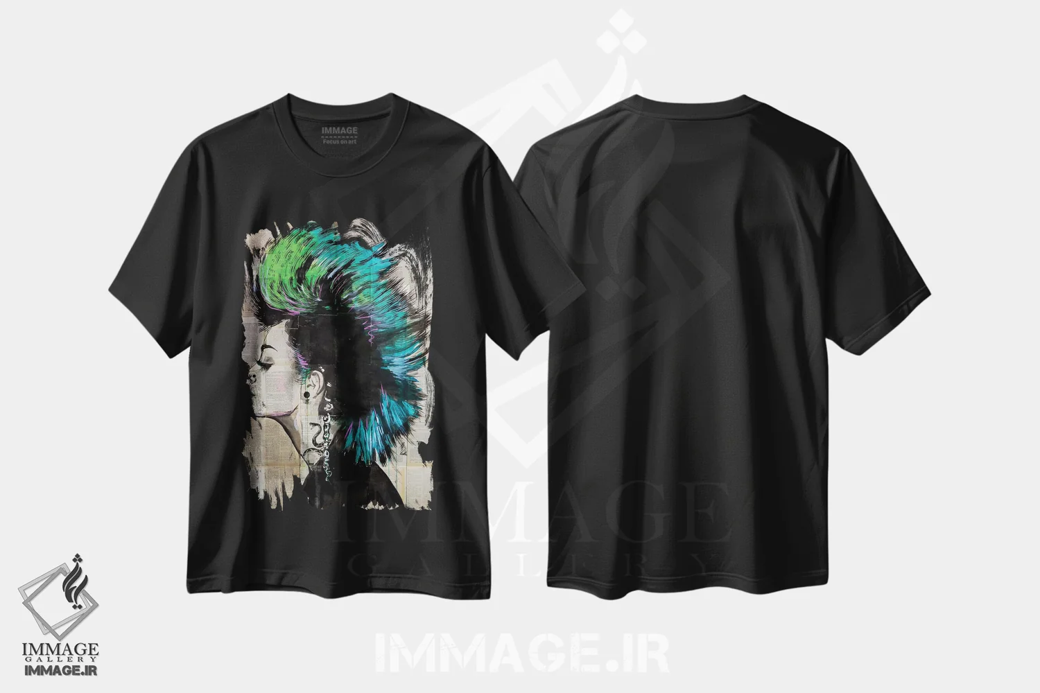 تیشرت مشکی طرح دار زیرزمینی، هنر فاخر معاصر اثر لوی جوور | immage.ir