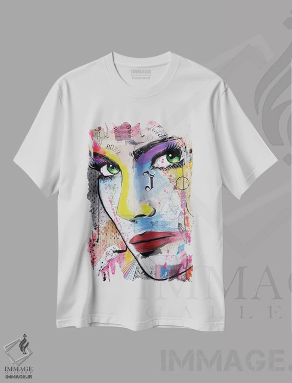تیشرت سفید طرح دار وزوز/هیجان، هنر فاخر معاصر اثر لوی جوور | immage.ir