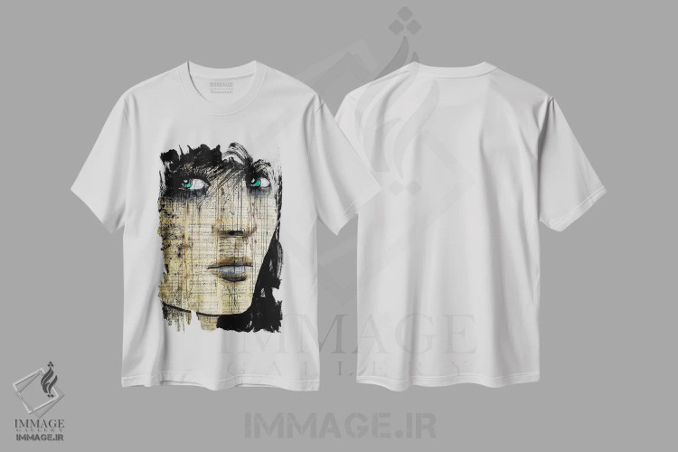 تیشرت سفید طرح دار بوهمین، هنر فاخر معاصر اثر لوی جوور | فروشگاه ایماژ