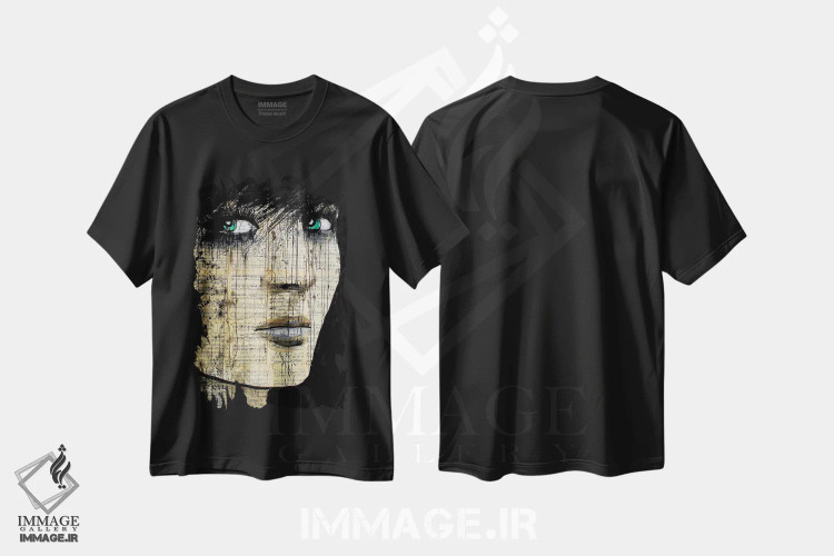 تیشرت مشکی طرح دار بوهمین، هنر فاخر معاصر اثر لوی جوور | immage.ir