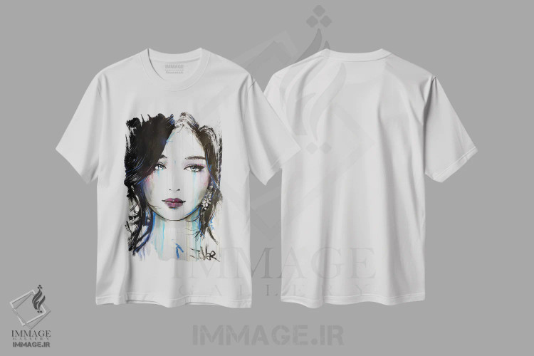 تیشرت سفید طرح دار آسیا، دکور آسیایی اثر لوی جوور | immage.ir