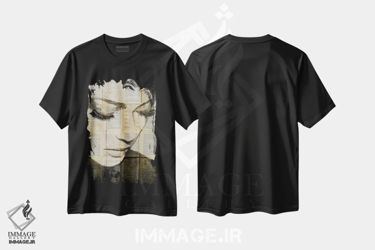 تیشرت مشکی طرح دار پرندگان، هنر فاخر معاصر اثر لوی جوور | فروشگاه ایماژ