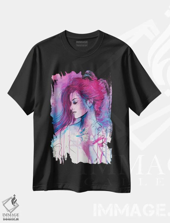 تیشرت مشکی طرح دار کشمیری، دکور معاصر اثر لوی جوور | immage.ir