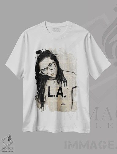 تیشرت سفید طرح دار لس آنجلس، هنر فاخر معاصر اثر لوی جوور | فروشگاه ایماژ