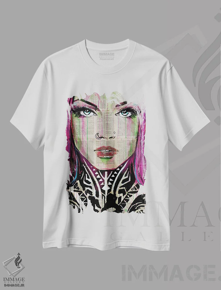 تیشرت سفید طرح دار قبیله، دکور معاصر اثر لوی جوور | immage.ir