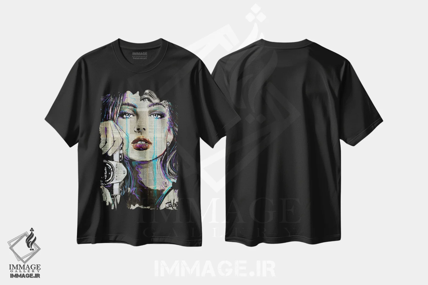 تیشرت مشکی طرح دار یادگاری، دکور معاصر اثر لوی جوور | فروشگاه ایماژ