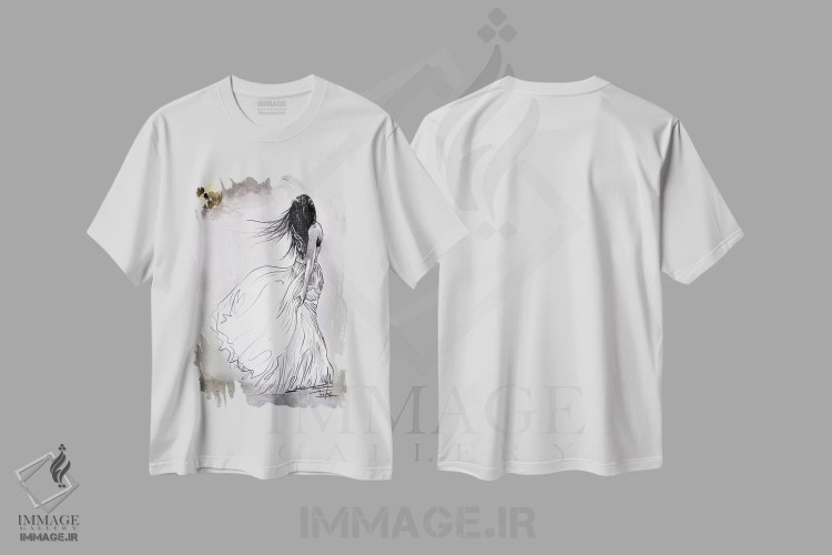 تیشرت سفید طرح دار سر از پا نشناختن، دکور معاصر اثر لوی جوور | immage.ir