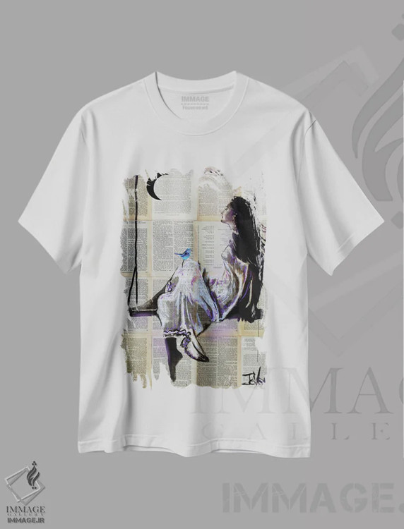 تیشرت سفید طرح دار نوعی سرخوشی، دکور معاصر اثر لوی جوور | فروشگاه ایماژ