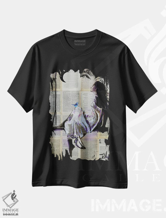 تیشرت مشکی طرح دار نوعی سرخوشی، دکور معاصر اثر لوی جوور | immage.ir