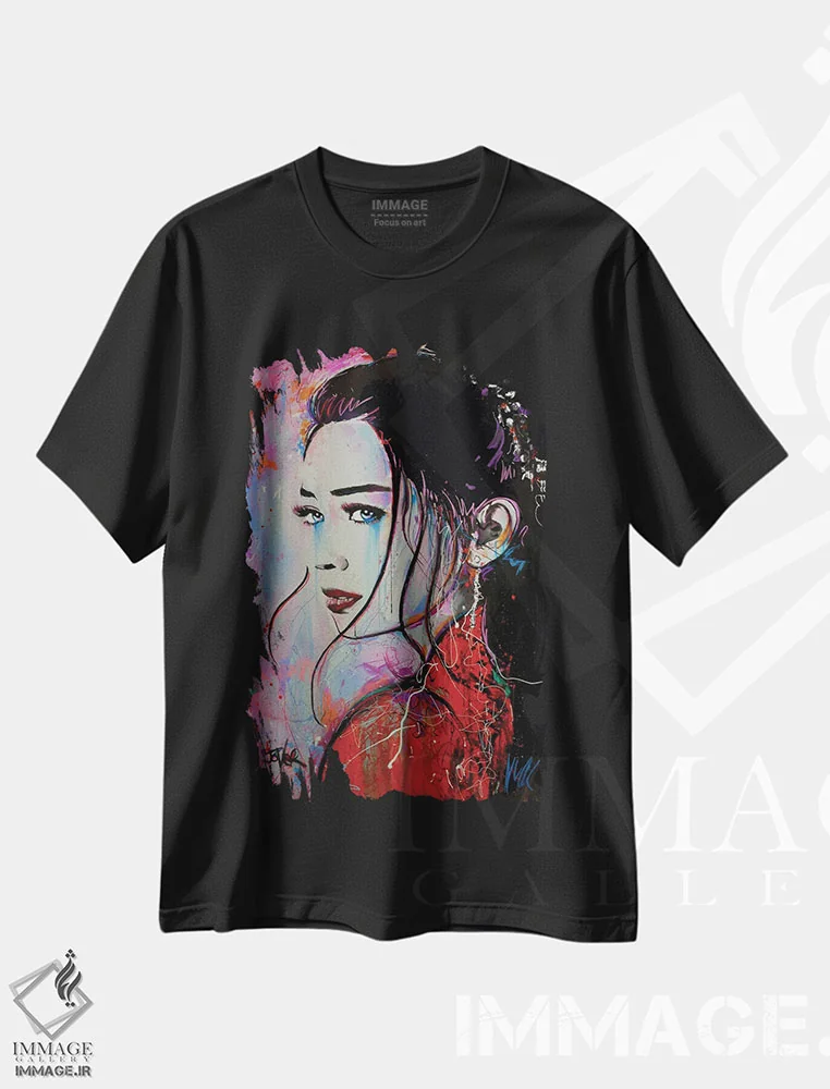 تیشرت مشکی طرح دار ژیا، دکور معاصر اثر لوی جوور | immage.ir