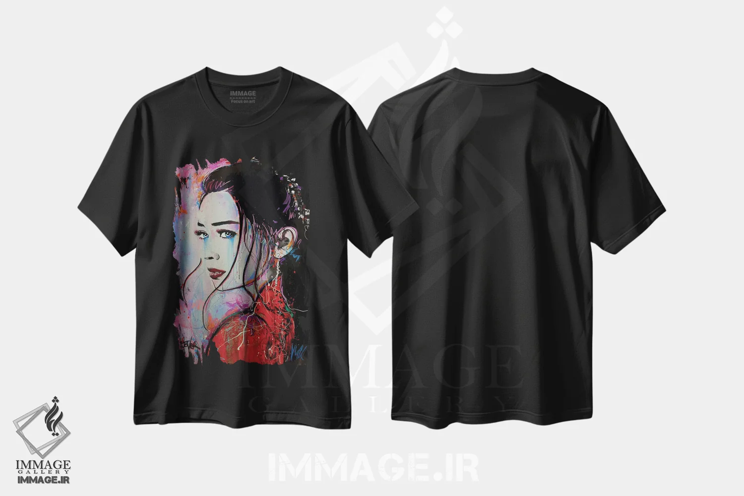 تیشرت مشکی طرح دار ژیا، دکور معاصر اثر لوی جوور | immage.ir