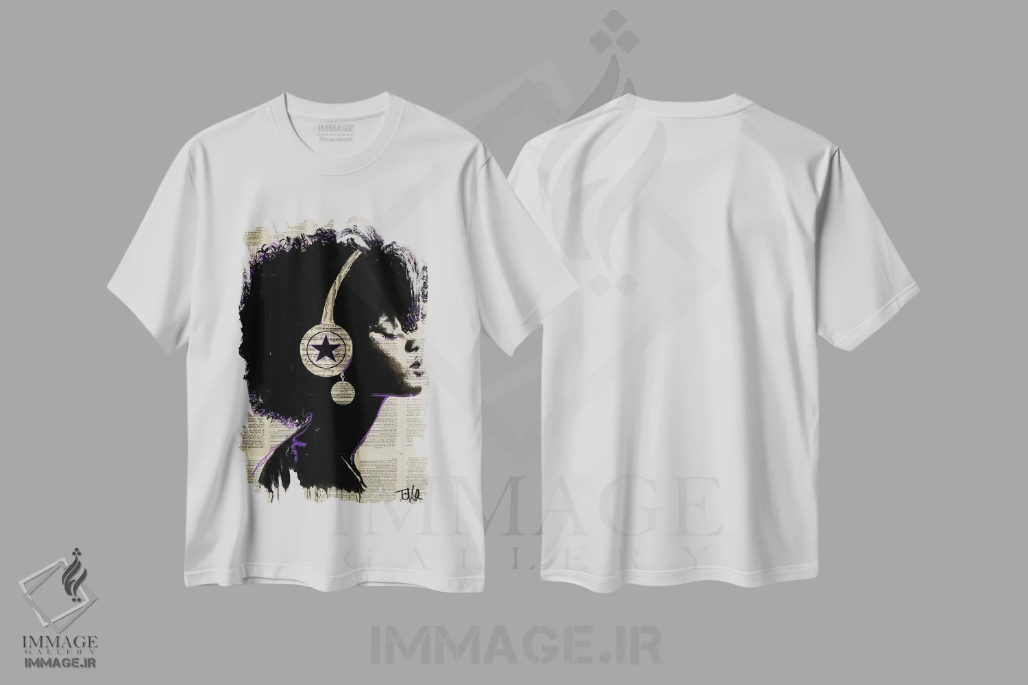 تیشرت سفید طرح دار انرژی بده، هنر آمریکایی آفریقایی تبار اثر لوی جوور | فروشگاه ایماژ
