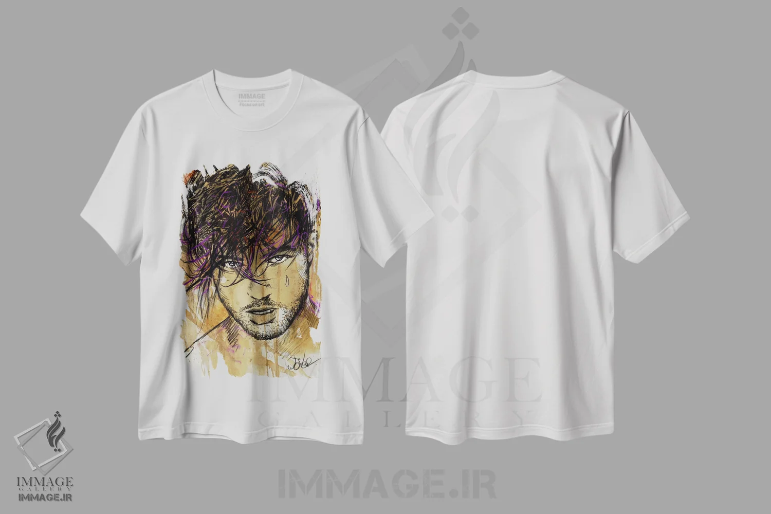 تیشرت سفید طرح دار پسرها هم می توانند گریه کنند، هنر فاخر معاصر اثر لوی جوور | فروشگاه ایماژ