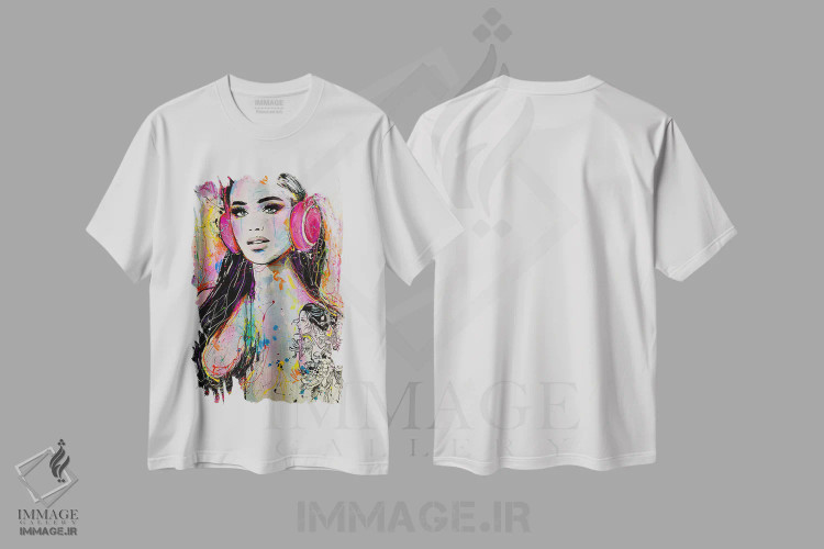 تیشرت سفید طرح دار سامورایی صوتی، هنر فاخر معاصر اثر لوی جوور | immage.ir