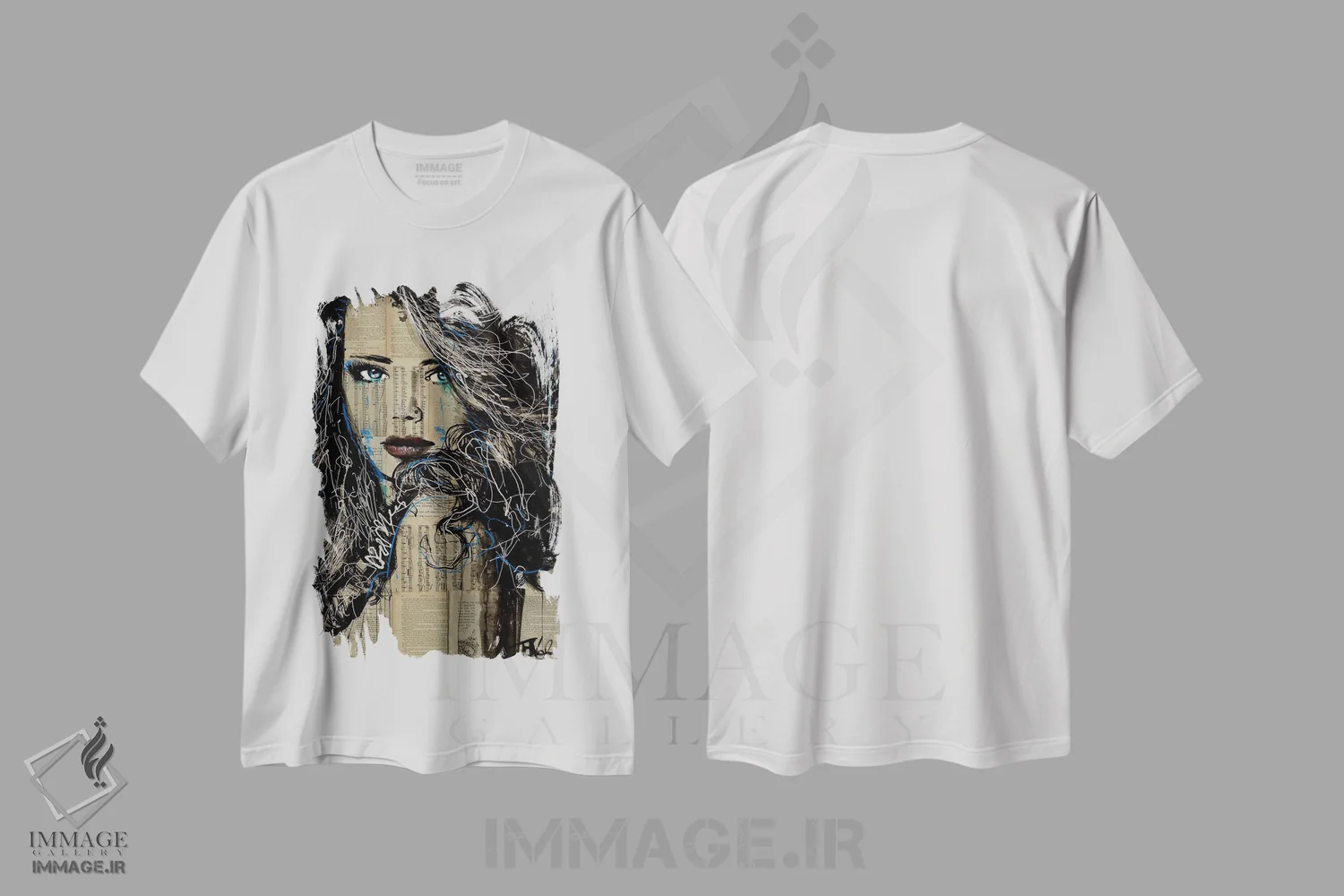 تیشرت سفید طرح دار سلست، هنر فاخر معاصر اثر لوی جوور | immage.ir