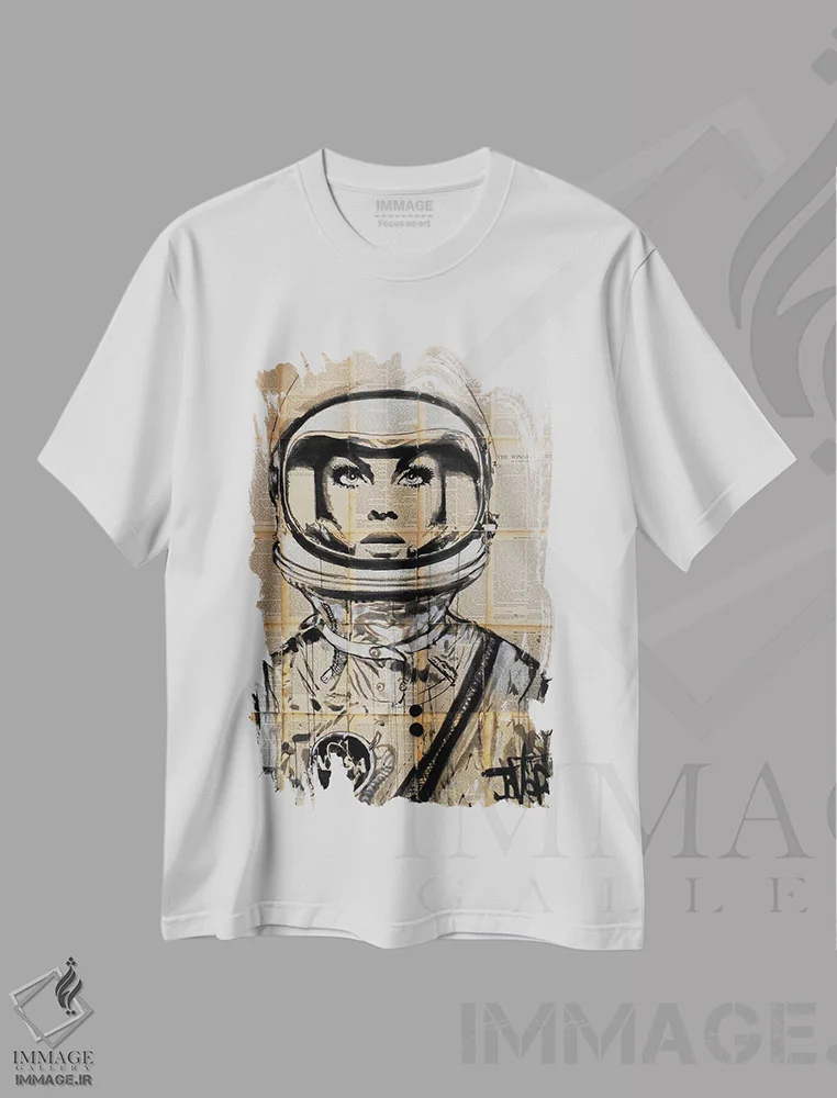 تیشرت سفید طرح دار مدار، هنر فاخر معاصر اثر لوی جوور | فروشگاه ایماژ