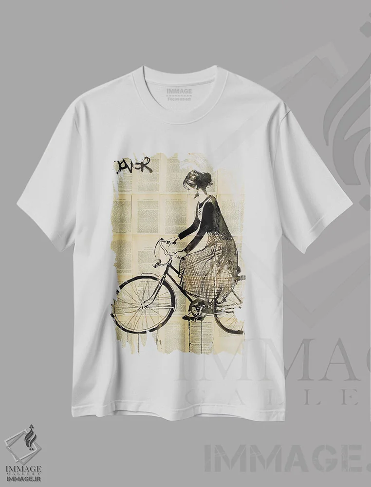 تیشرت سفید طرح دار راه ویولت، هنر فاخر معاصر اثر لوی جوور | immage.ir