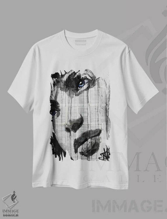 تیشرت سفید طرح دار همیشه، هنر فاخر معاصر اثر لوی جوور | immage.ir