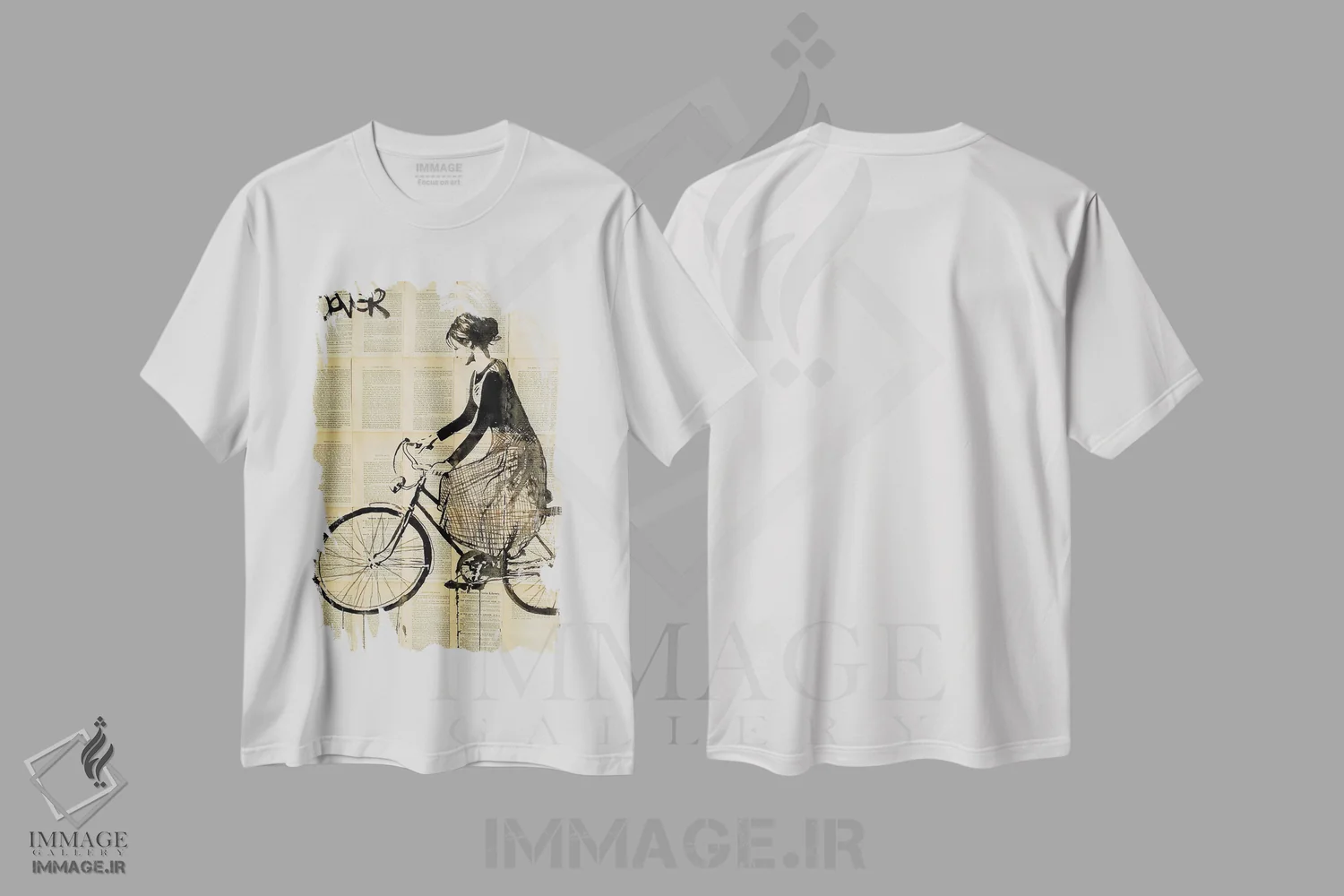 تیشرت سفید طرح دار راه ویولت، هنر فاخر معاصر اثر لوی جوور | immage.ir