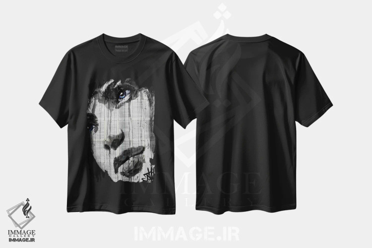 تیشرت مشکی طرح دار همیشه، هنر فاخر معاصر اثر لوی جوور | فروشگاه ایماژ