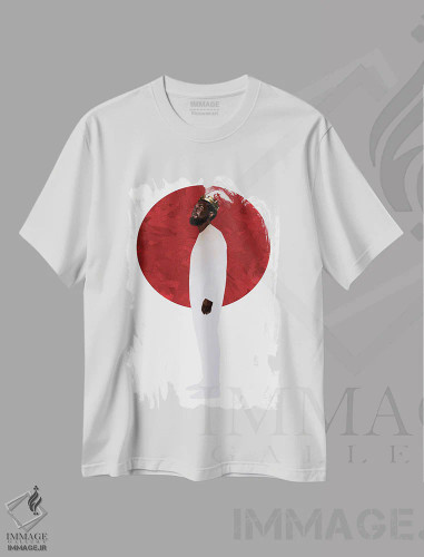 تیشرت سفید طرح دار تاج، هنر آمریکایی آفریقایی تبار اثر لاژی سَنوسی | فروشگاه ایماژ