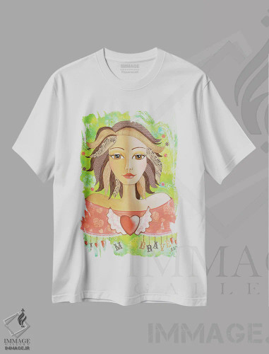 تیشرت سفید طرح دار من شجاع هستم، تایپوگرافی اثر لیزا فرانسیس جاد | فروشگاه ایماژ