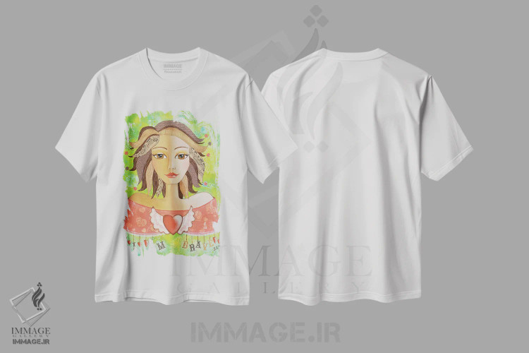 تیشرت سفید طرح دار من شجاع هستم، تایپوگرافی اثر لیزا فرانسیس جاد | immage.ir