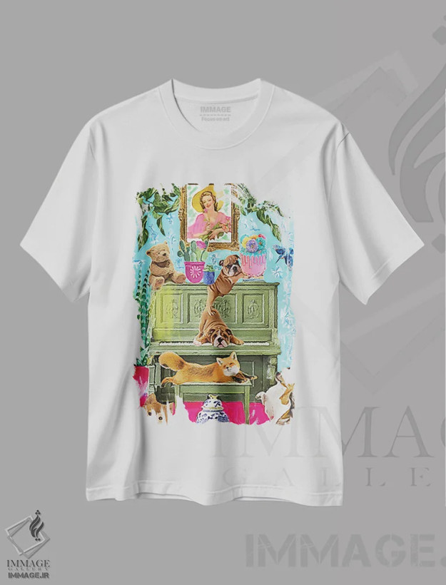 تیشرت سفید طرح دار آماده شدن برای تولد مامان، باربیکور اثر لوسی کلیمنکو | فروشگاه ایماژ