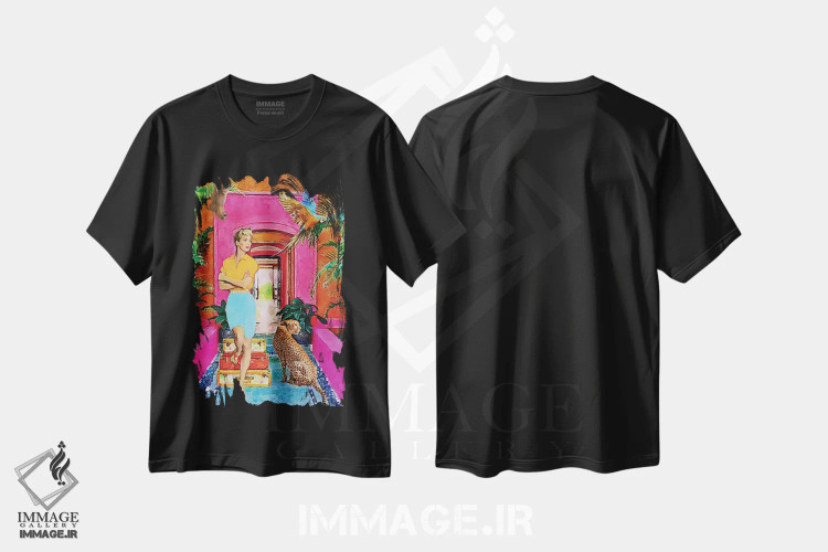 تیشرت مشکی طرح دار روزی در مکزیک، باربیکور اثر لوسی کلیمنکو | immage.ir