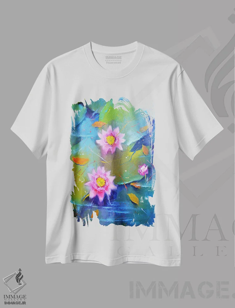 تیشرت سفید طرح دار برکه، دکور معاصر اثر النا لوکینا | immage.ir