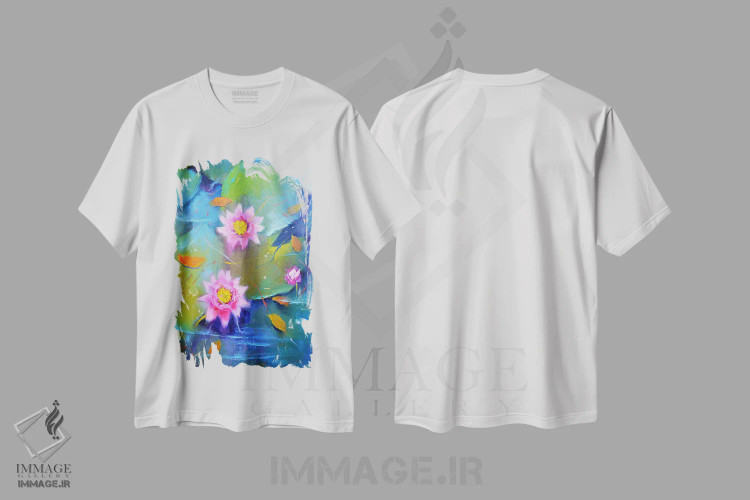 تیشرت سفید طرح دار برکه، دکور معاصر اثر النا لوکینا | immage.ir