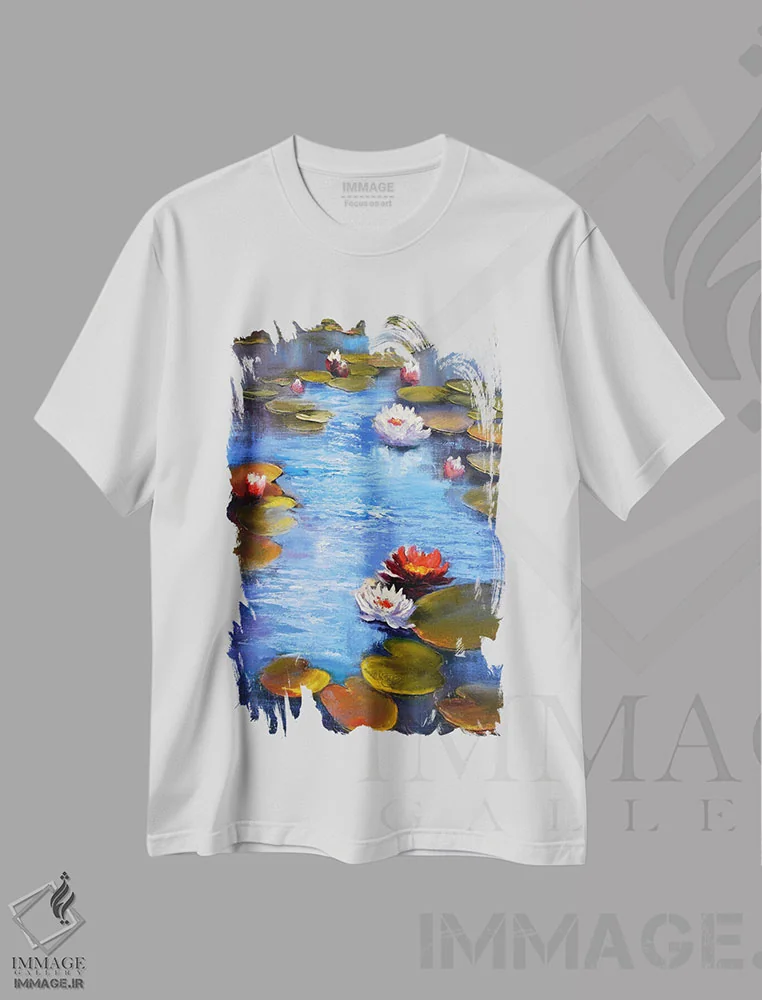 تیشرت سفید طرح دار برکه سانی، دکور معاصر اثر النا لوکینا | immage.ir