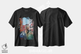 تیشرت مشکی طرح دار کانال ونیز IV، هنر فاخر معاصر اثر لیام کوموات | immage.ir